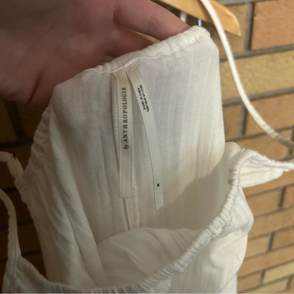 Anthropologie The Wrenley Suspender Pant Oversized White/Ivory Size M NO TOP - Picture 5 of 7